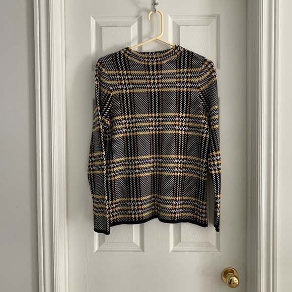 Olsen ladies hounds tooth knit sweater size S - Picture 2 of 3